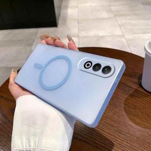 For OnePlus Nord CE4 5G Fine Hole Ice Fog MagSafe PC Phone Case(Transparent Blue)