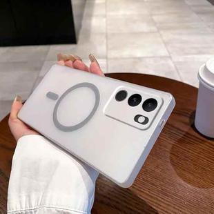 For vivo S17 Fine Hole Ice Fog MagSafe PC Phone Case(Titanium Grey)