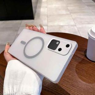 For vivo S18 Fine Hole Ice Fog MagSafe PC Phone Case(Titanium Grey)