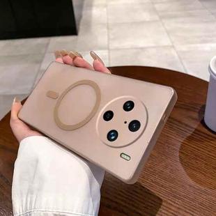 For vivo X100 Pro Fine Hole Ice Fog MagSafe PC Phone Case(Gold)