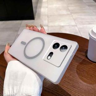 For vivo iQOO Neo8 Fine Hole Ice Fog MagSafe PC Phone Case(Titanium Grey)