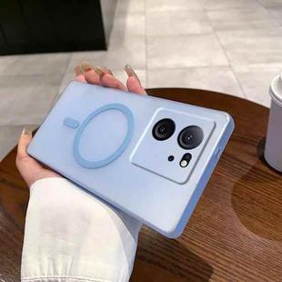 For Redmi K60 Ultra Fine Hole Ice Fog MagSafe PC Phone Case(Transparent Blue)