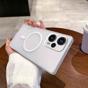 For Redmi Note 12 Turbo Fine Hole Ice Fog MagSafe PC Phone Case(White)