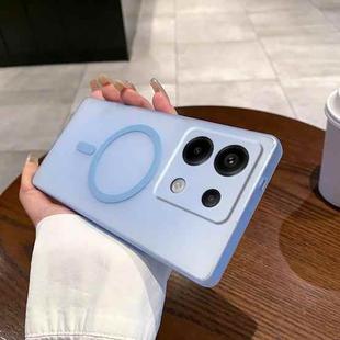 For Redmi Note 13 Pro 5G Fine Hole Ice Fog MagSafe PC Phone Case(Transparent Blue)