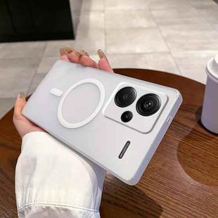 For Redmi Note 13 Pro+ 5G Fine Hole Ice Fog MagSafe PC Phone Case(White)