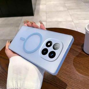 For Redmi Note 14 Pro+ 5G Fine Hole Ice Fog MagSafe PC Phone Case(Transparent Blue)