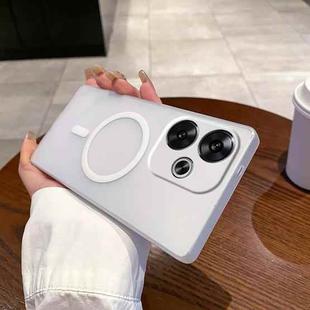 For Redmi Turbo 3 Fine Hole Ice Fog MagSafe PC Phone Case(White)
