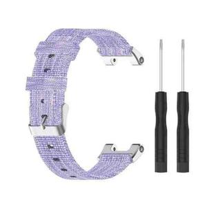 For Huami Amazfit T-Rex  A1918 Nylon Canvas Replacement Strap with Screwdriver(Purple)
