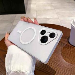 For Huawei Pura 80 Pro 5G Fine Hole Ice Fog MagSafe PC Phone Case(White)