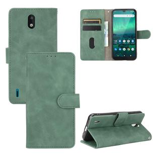 For Nokia 1.3 Solid Color Skin Feel Magnetic Buckle Horizontal Flip Calf Texture PU Leather Case with Holder & Card Slots & Wallet(Green)