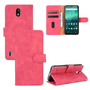 For Nokia 1.3 Solid Color Skin Feel Magnetic Buckle Horizontal Flip Calf Texture PU Leather Case with Holder & Card Slots & Wallet(Rose Red)