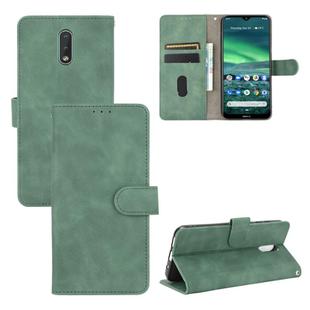 For Nokia 2.3 Solid Color Skin Feel Magnetic Buckle Horizontal Flip Calf Texture PU Leather Case with Holder & Card Slots & Wallet(Green)