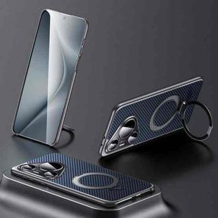 For Huawei Pura 70 Pro SULADA Kevlar Texture MagSafe Magnetic Holder Phone Case(Blue)