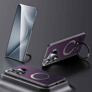For Huawei Pura 70 Pro SULADA Kevlar Texture MagSafe Magnetic Holder Phone Case(Purple)