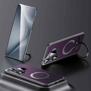 For Huawei Pura 70 SULADA Kevlar Texture MagSafe Magnetic Holder Phone Case(Purple)