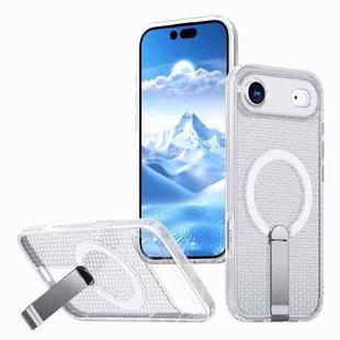 For iPhone 17 Air Honeycomb Cooling MagSafe Holder Phone Case(Frosted Transparent)