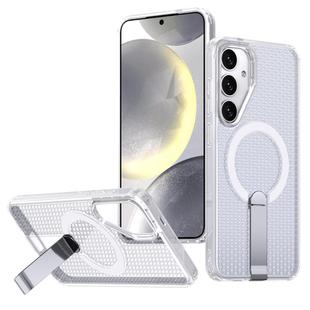 For Samsung Galaxy S25+ 5G / S24+ 5G Honeycomb Cooling MagSafe Holder Phone Case(FrostedTransparent)