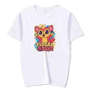 Red Elf Printed Round Neck Modal Short Sleeve T-shirt Print On Your Demand, Size:XXXXXL(White)