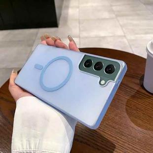 For Samsung Galaxy S22+ 5G Ice Fog MagSafe PC Phone Case(Transparent Blue)
