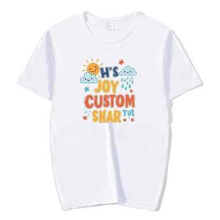 JOY CUSTOM Printed Round Neck Modal Short Sleeve T-shirt Print On Your Demand, Size:XXL(White)