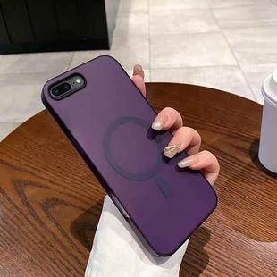 For iPhone 8 Plus / 7 Plus Ice Fog MagSafe PC Phone Case(Transparent Purple)
