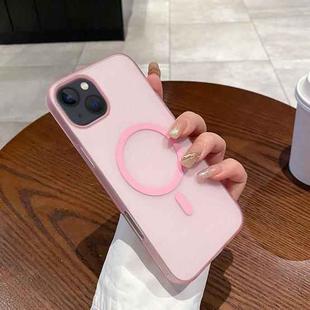 For iPhone 13 Ice Fog MagSafe PC Phone Case(Transparent Pink)