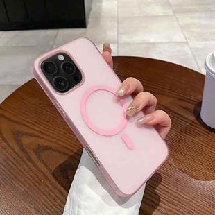 For iPhone 16 Pro Max Ice Fog MagSafe PC Phone Case(Transparent Pink)