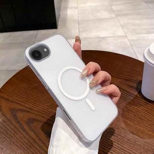 For iPhone 16e Ice Fog MagSafe PC Phone Case(White)