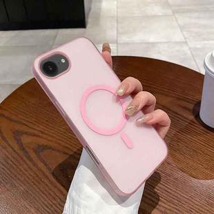 For iPhone 16e Ice Fog MagSafe PC Phone Case(Transparent Pink)