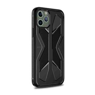For iPhone 12 Pro Max Butterfly Shadow Shockproof Full Coverage TPU Soft Case(Black)