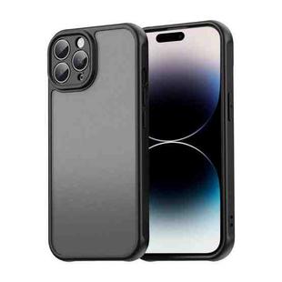 For iPhone 14 Pro Fan Dun Series TPU Hybrid PC Frosted Phone Case(Black)