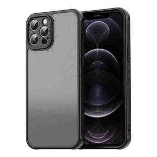 For iPhone 12 Pro Max Fan Dun Series TPU Hybrid PC Frosted Phone Case(Black)