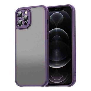 For iPhone 12 Pro Max Fan Dun Series TPU Hybrid PC Frosted Phone Case(Purple)