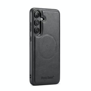 For Samsung Galaxy S24 FE 5G Fierre Shann FS-027 Cowhide Texture MagSafe Magnetic Phone Case(Black)