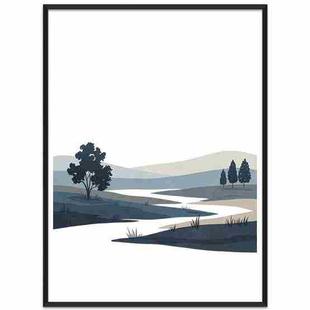 Quiet River Decorative Painting with PS Frame Print On Your Demand, Size:15x20cm