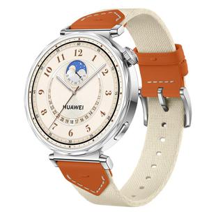 For Huawei Watch GT 5 41mm Quick Release Button Hybrid Braid Watch Band(Starlight Orange)