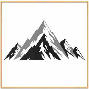 Snow Mountain Decorative Painting with Aluminum Alloy Frame Print On Your Demand, Size:90x90cm