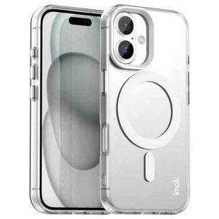 For iPhone 16 IMAK Candy Series Shockproof MagSafe Phone Case(White)