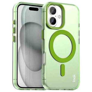 For iPhone 16 IMAK Candy Series Shockproof MagSafe Phone Case(Green)