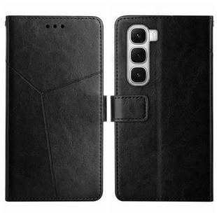 For Infinix Hot 60 4G / 60i 4G Y-shaped Pattern Flip Leather Phone Case(Black)