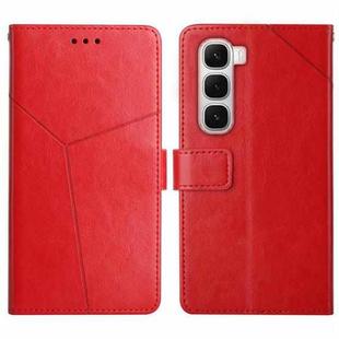 For Infinix Hot 60 4G / 60i 4G Y-shaped Pattern Flip Leather Phone Case(Red)