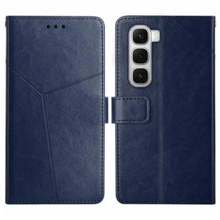 For Infinix Hot 60 Pro+ 4G Y-shaped Pattern Flip Leather Phone Case(Blue)