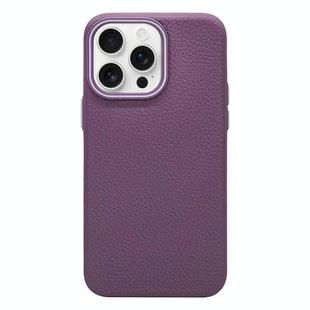 For iPhone 15 Pro Litchi Texture TPU Phone Case(Purple)