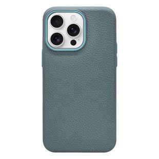 For iPhone 15 Pro Litchi Texture TPU Phone Case(Wave Blue)