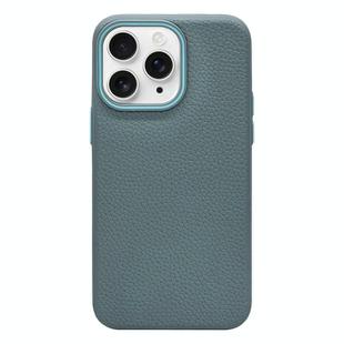 For iPhone 11 Pro Max Litchi Texture TPU Phone Case(Wave Blue)