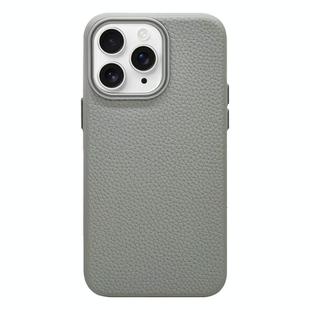 For iPhone 11 Pro Max Litchi Texture TPU Phone Case(Grey)