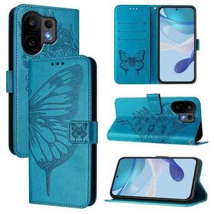 For vivo S30 Embossed Butterfly Leather Phone Case(Blue)