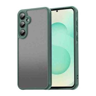 For Samsung Galaxy S25+ 5G Fan Dun Series TPU Hybrid PC Frosted Phone Case(Green)