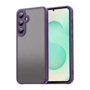 For Samsung Galaxy S25+ 5G Fan Dun Series TPU Hybrid PC Frosted Phone Case(Purple)