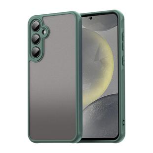 For Samsung Galaxy S24 5G Fan Dun Series TPU Hybrid PC Frosted Phone Case(Green)